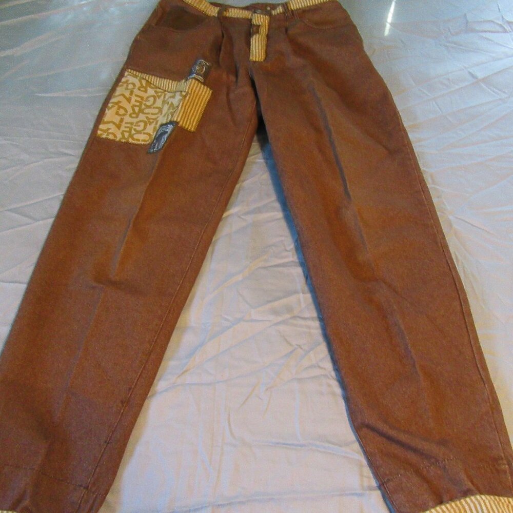 Major Damage Mens Vtg Retro 90s Hip Hop Jeans Sz 32x33 Brown